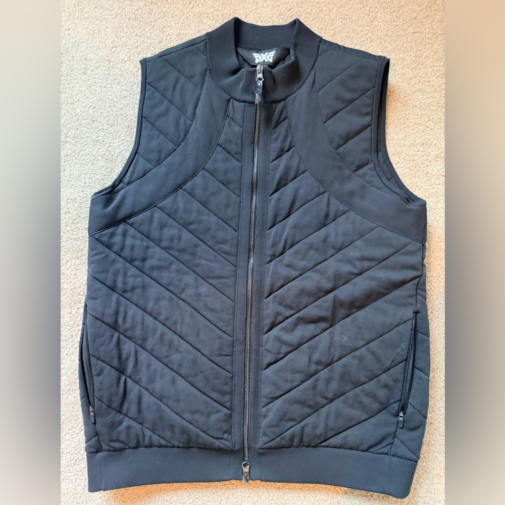 PXG Black Ribbed Collar Vest